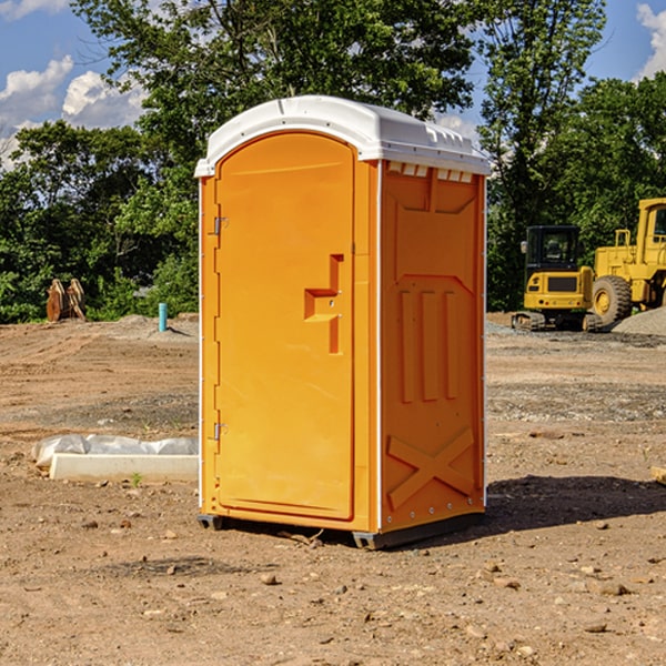 what is the maximum capacity for a single portable restroom in Glenford